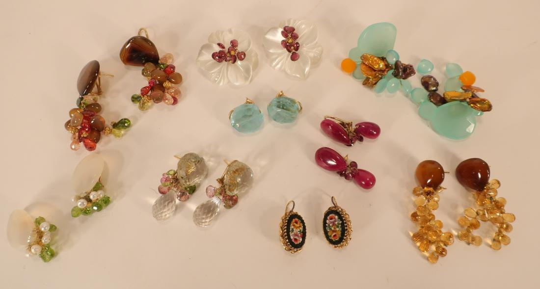 9 Pairs of 14k Earrings (1 of 4)