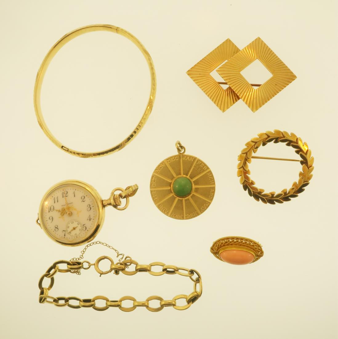 Seven 14k Gold Jewelry Items (1 of 4)
