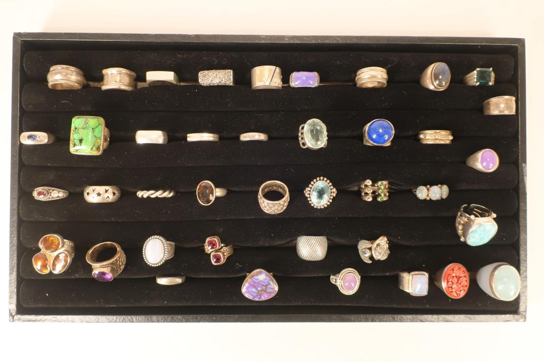 Sterling Silver and Colored Stone Rings (1 of 3)