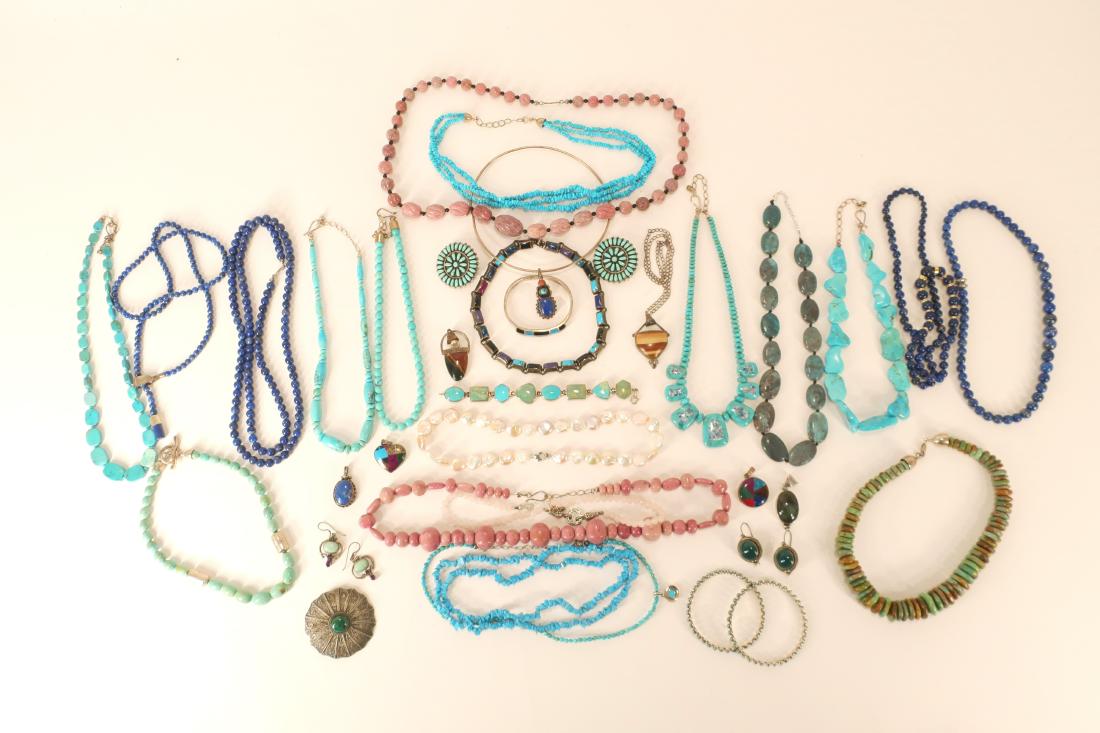 Group of Turquoise Beaded Necklaces and Others (1 of 3)
