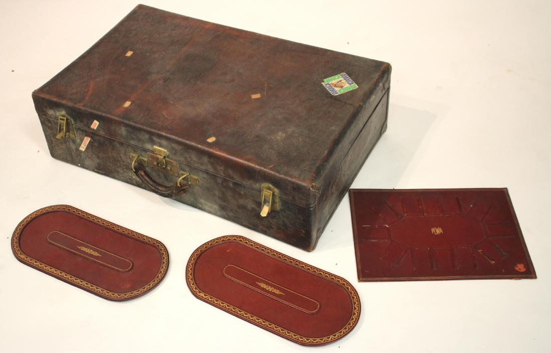 Hermes Leather Suitcase & Aspry Leather Desk Set (1 of 6)