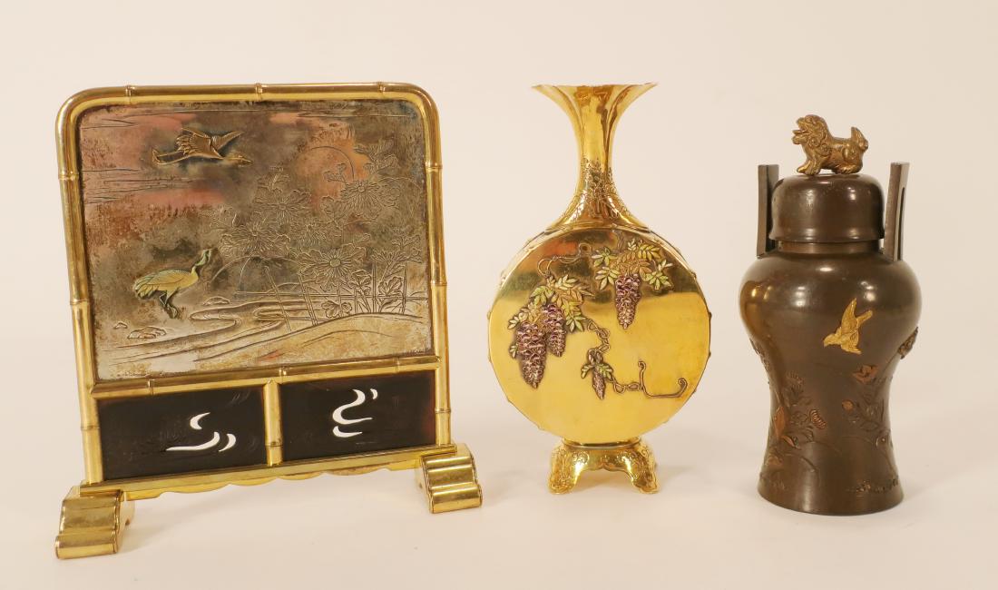 3 Japanese Mixed Metal Curio Pieces (1 of 4)