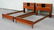 Pr MCM Twin Beds with Storage Headboards