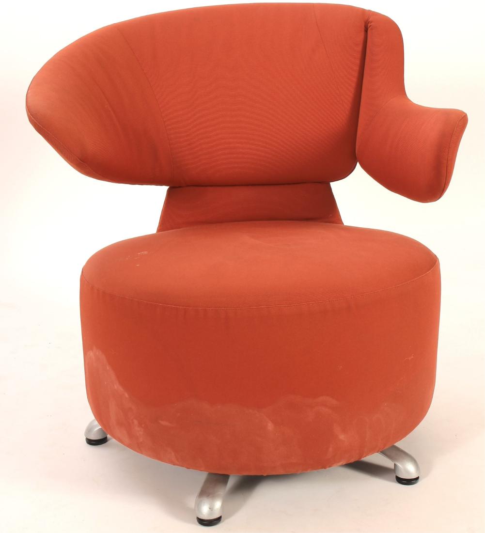 Toshiyiki Kita "Canta" Swivel Chair for Cassina: Toshiyiki Kita , Japanese, b.1942, "Canta" Swivel Chair for Cassina, c.2000, made in Italy (BURN) (MM) Dimensions: 30 1/2" x 30" x 29"