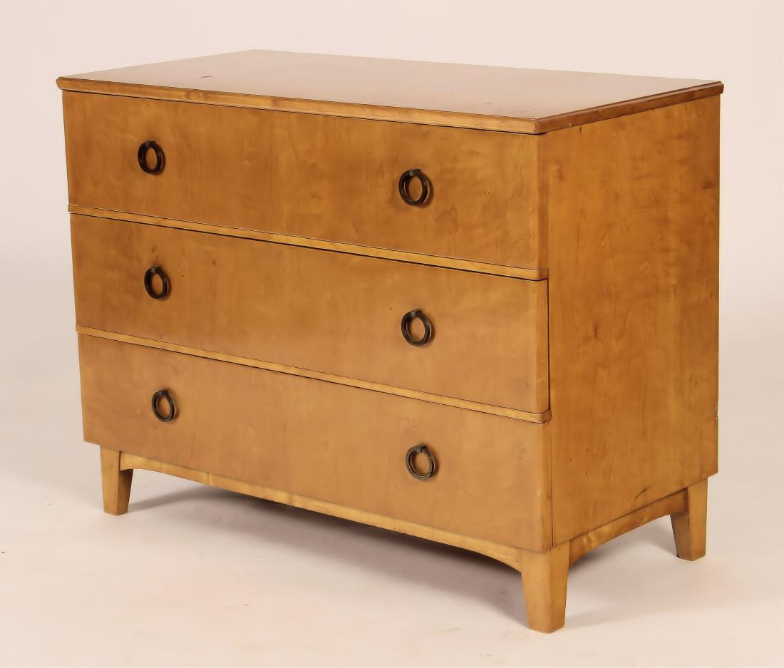 Attrib. T. H. RobsJohn Gibbings, 3 Drawer Chest: Attrib. T. H. RobsJohn Gibbings, Midcentury Modern 3 Drawer Chest, unmarked NOTE: This lot is being re-listed due to non-paying bidder Hannah Khachadourian from West Coxsackie, New York. (SOSC8117) (M