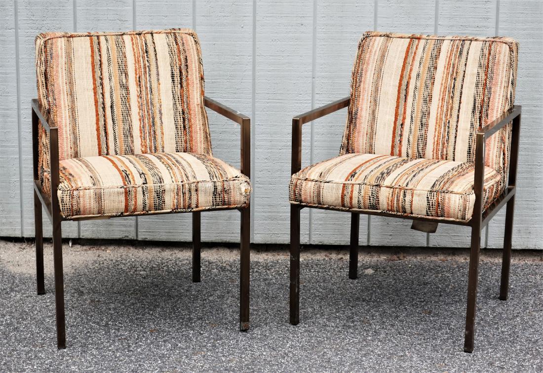 Pair Swaim Bronze Patinated Open Armchairs 1975 (1 of 5)