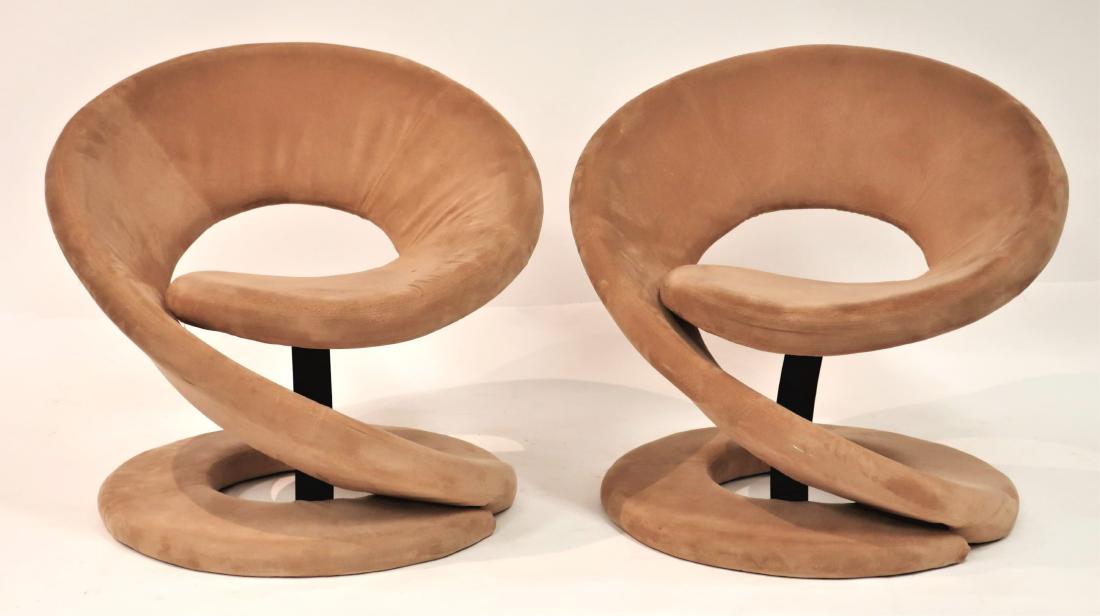 Pair of Louis Durot Spiral Lounge Chairs (1 of 4)