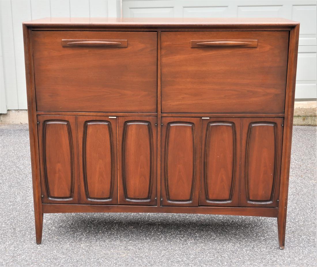 Broyhill MCM Emphasis Double Dropfront Bar Cabinet (1 of 4)