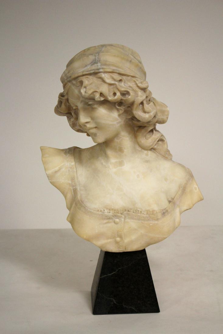 Alabaster Bust of a Young Maiden, Italian (1 of 6)