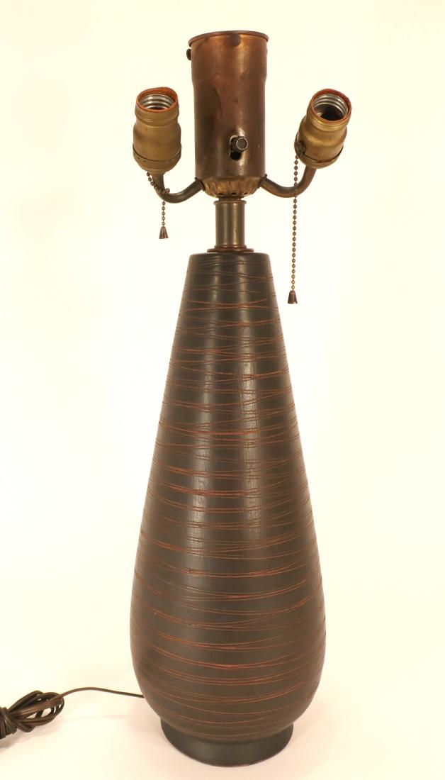 Mid Century Modern glazed terra cotta Table Lamp (1 of 6)