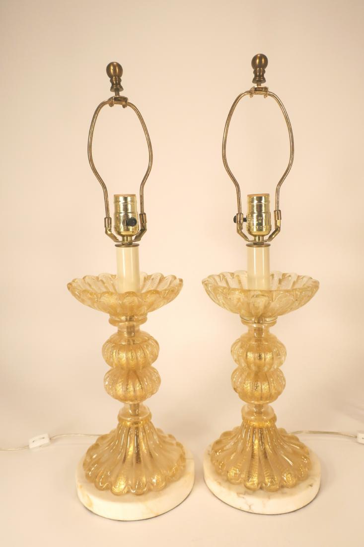 Pair of Murano Glass Lamps (1 of 4)
