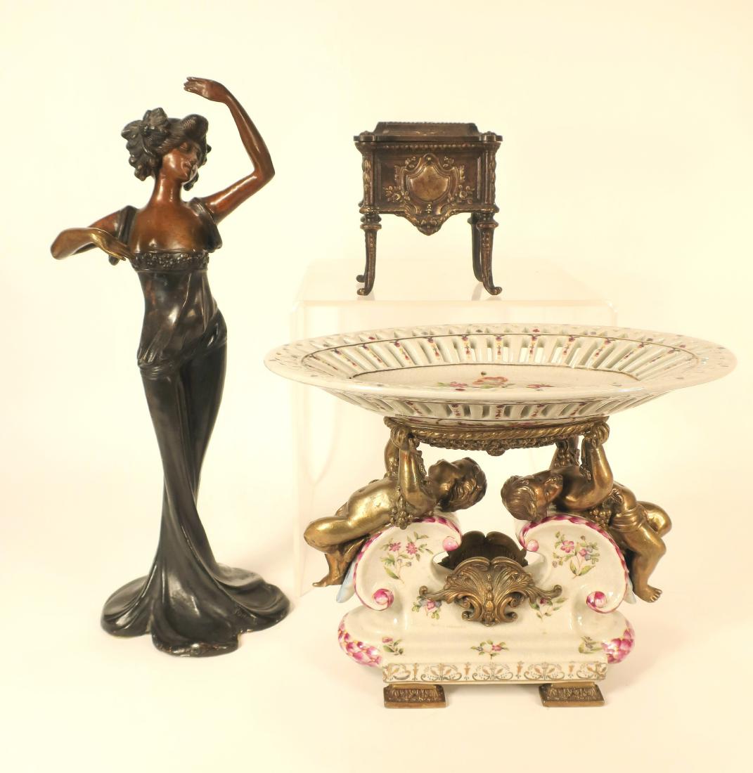 Group of Bronze & Porcelain Decorative Objects (1 of 3)