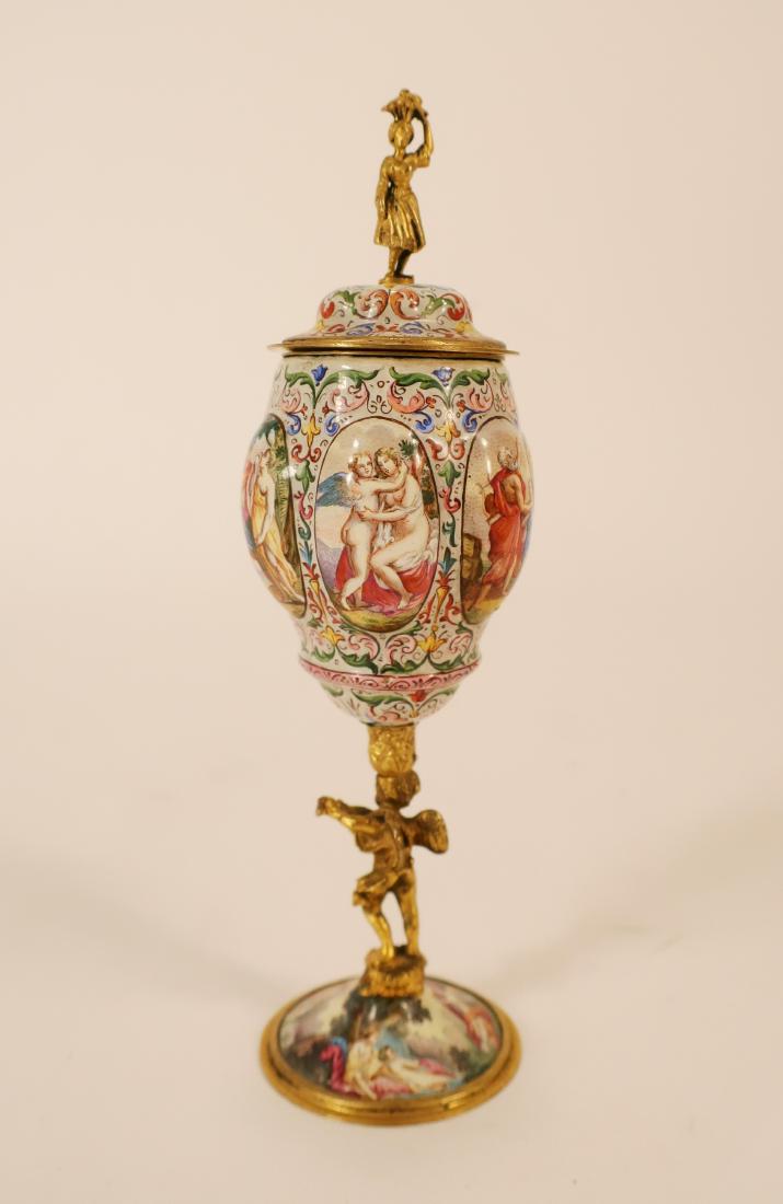 Viennese Enamel & Vermeil Covered Small Vessel (1 of 5)