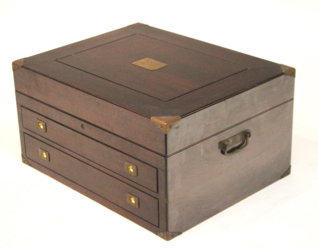 Large Mahogany Silver Flatware Chest (1 of 4)