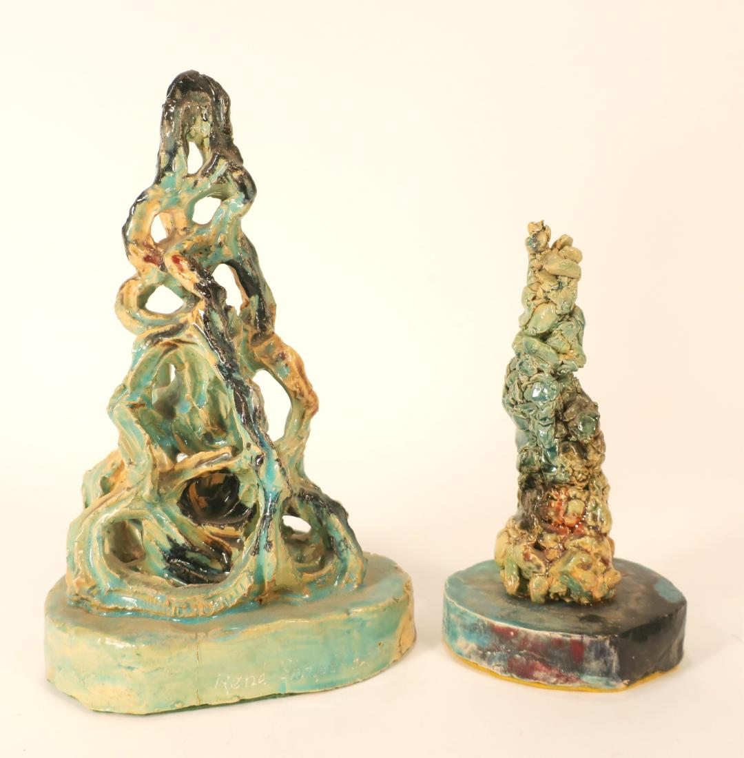 Rene Shapshak,Fr./Am., 2 Ceramic Sculptures (1 of 6)