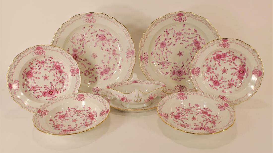 Seven Meissen Porcelain Pink Camieu Serving Pcs. (1 of 4)