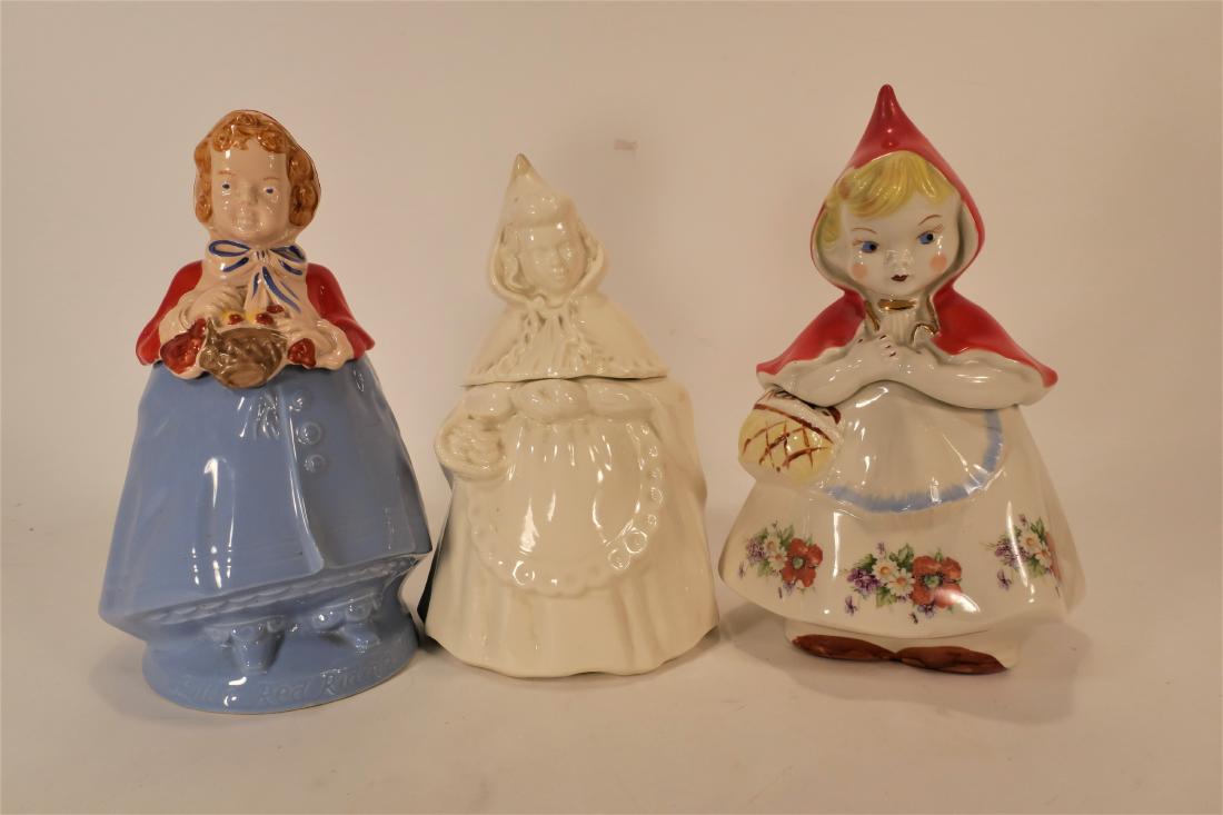 Little Red Riding Hood Three Ceramic Cookie Jars (1 of 6)