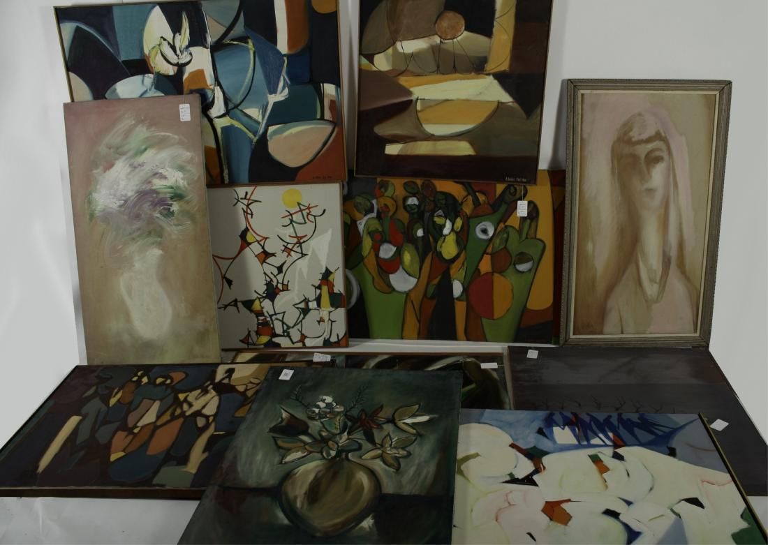 11 Abstract Paintings by Arnold Weber, 1931-2010 (1 of 6)