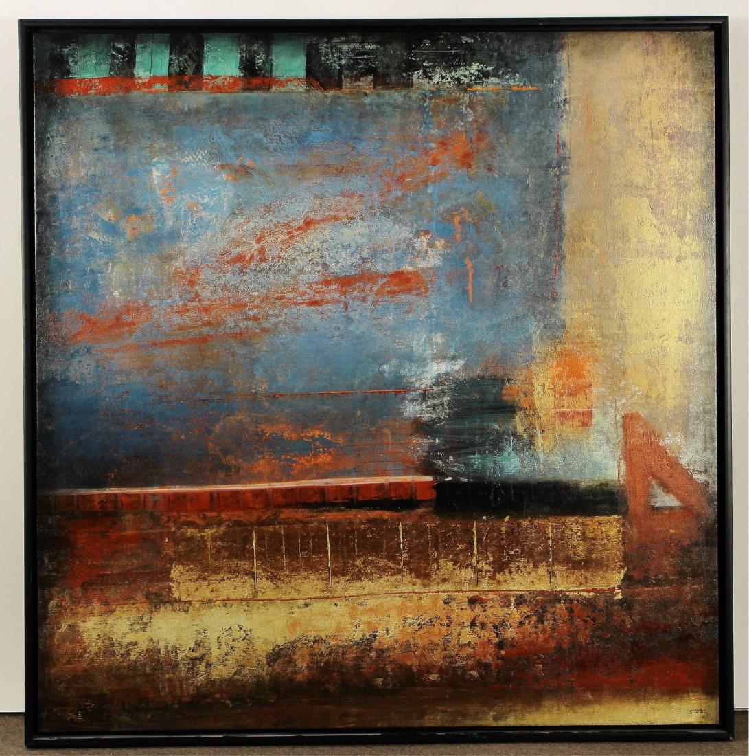 Modern Abstract Expressionist O/C, signed Stiegl (1 of 7)