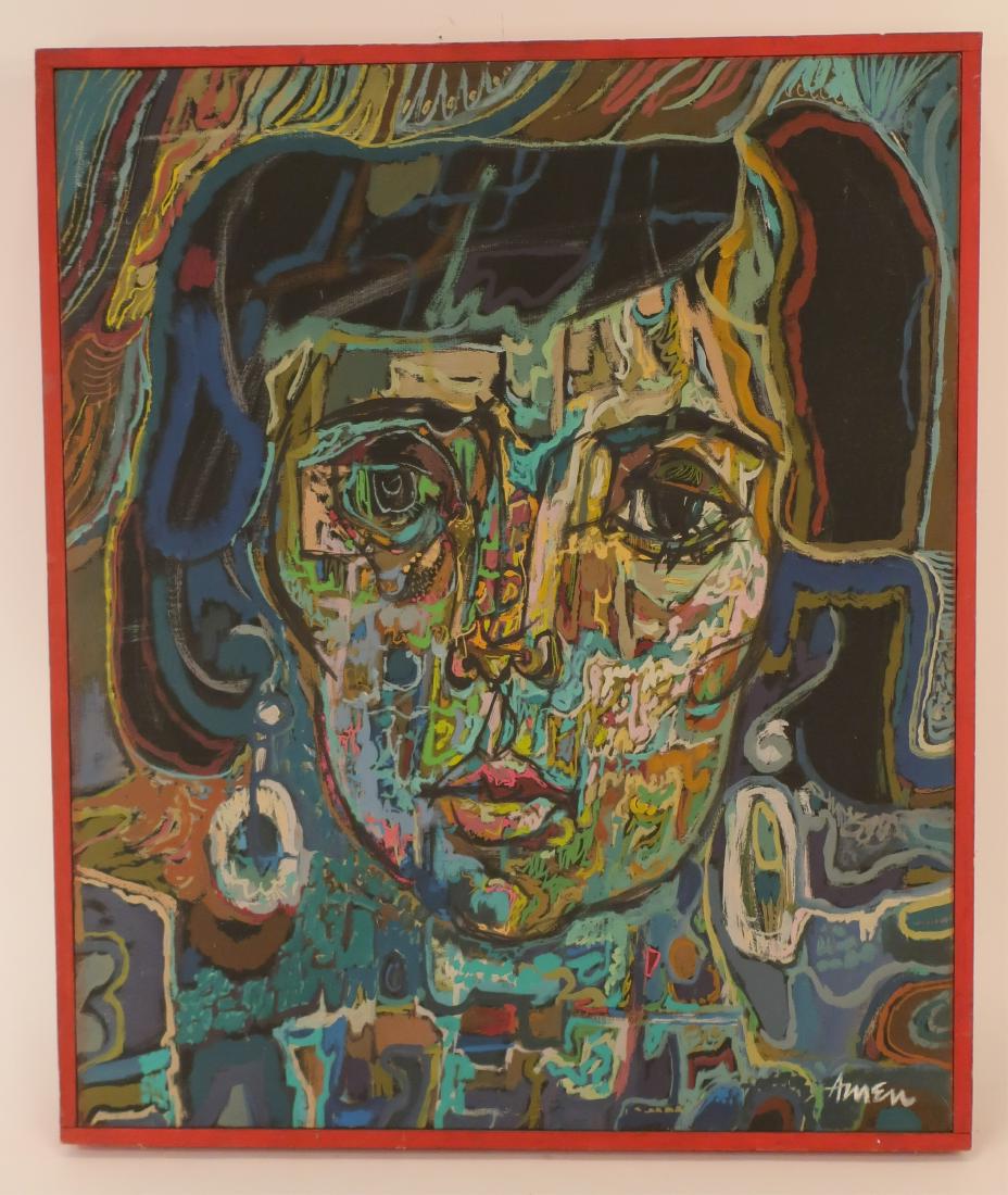 Irving Amen, Am., Portrait of a Girl, O/C (1 of 4)