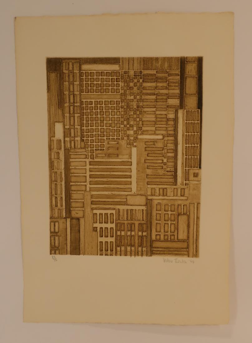 Valerie Thornton UK  "New York City", Etching 1964 (1 of 3)