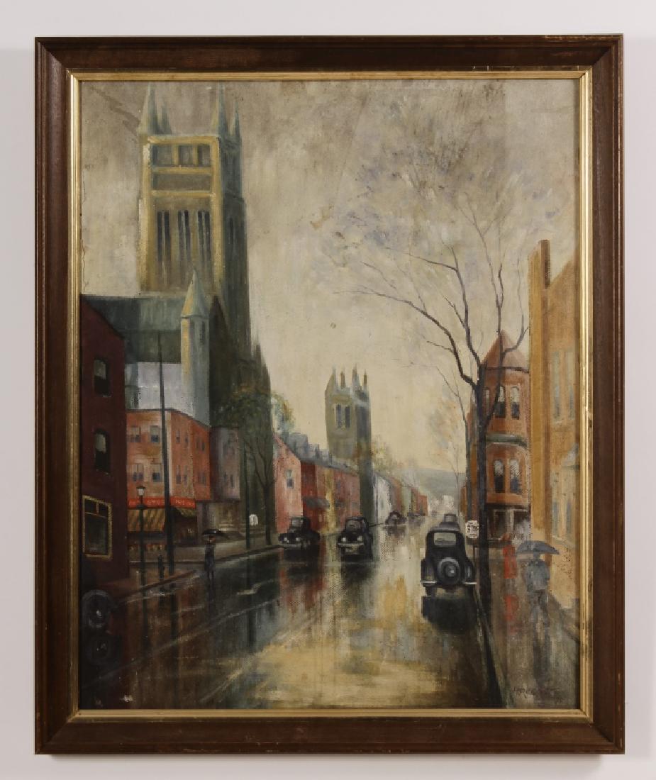 H. Reese, American Street Scene, E. 20th C., O/M (1 of 4)