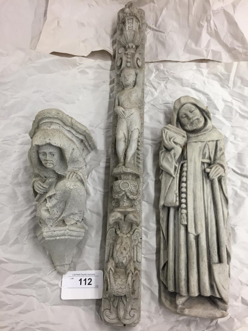 3 Cast Stone Garden Figures (1 of 2)