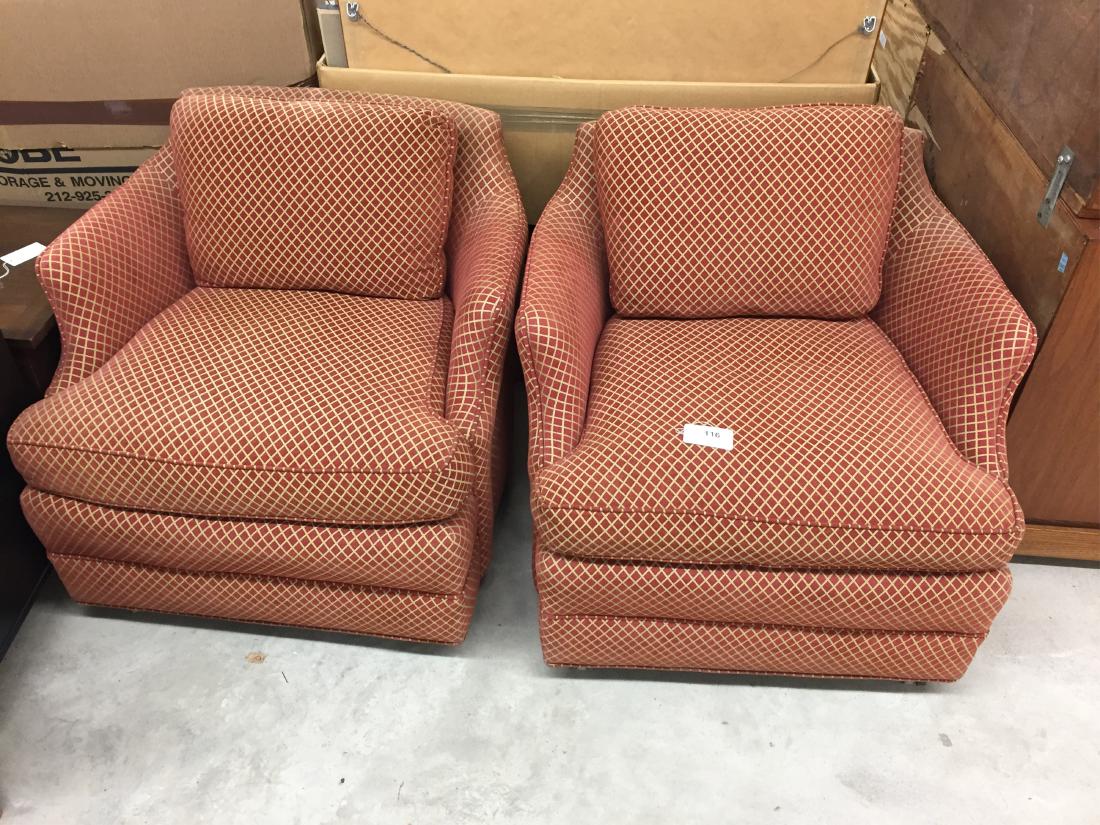 Pair of Upholstered Easy Chairs (1 of 2)