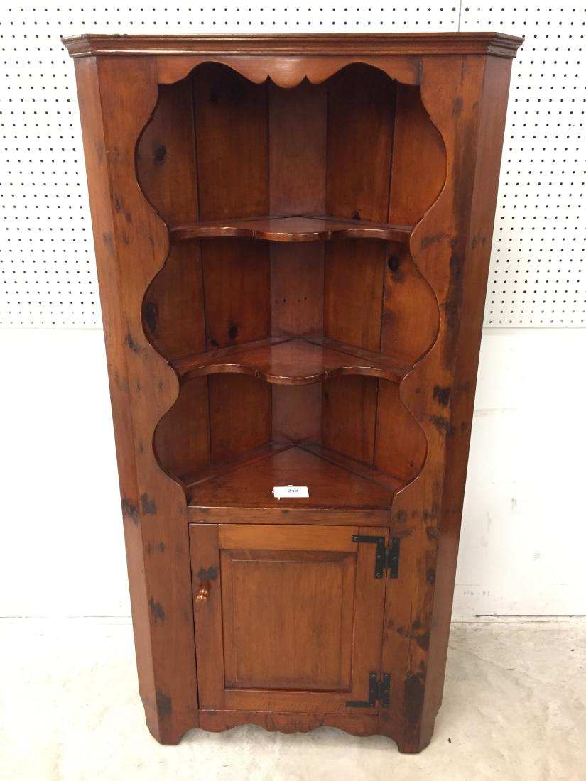 Diminutive Pine Corner Cupboard (1 of 1)