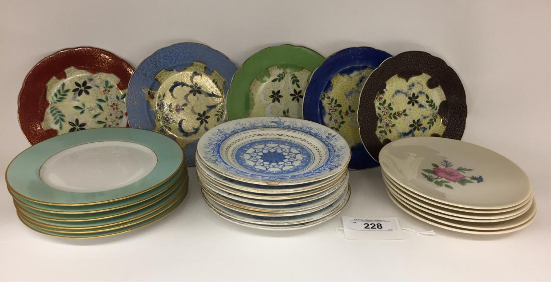 Four Sets of Dinner Plates; Lenox & Crown Derby (1 of 1)