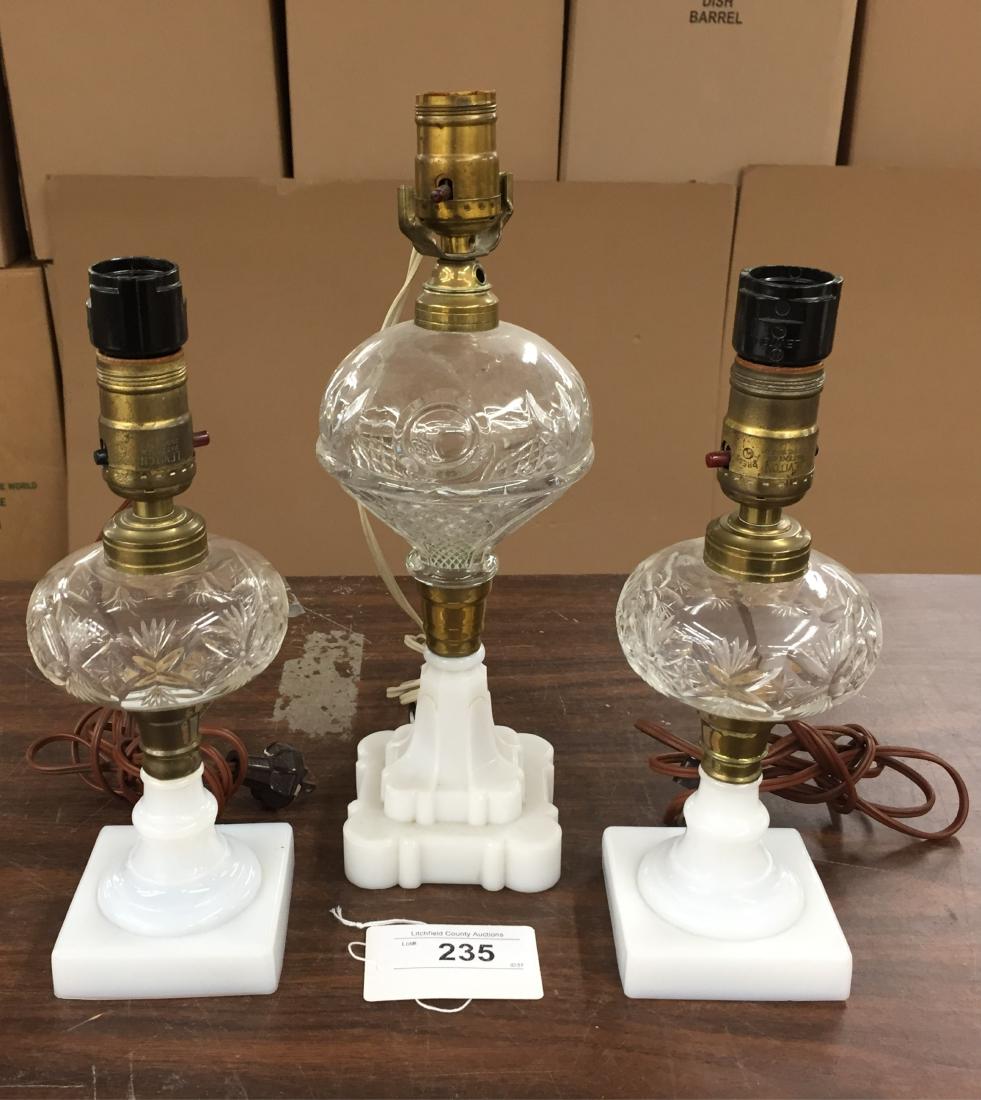 3 American Glass Lamps with Multi Glass Bases (1 of 1)