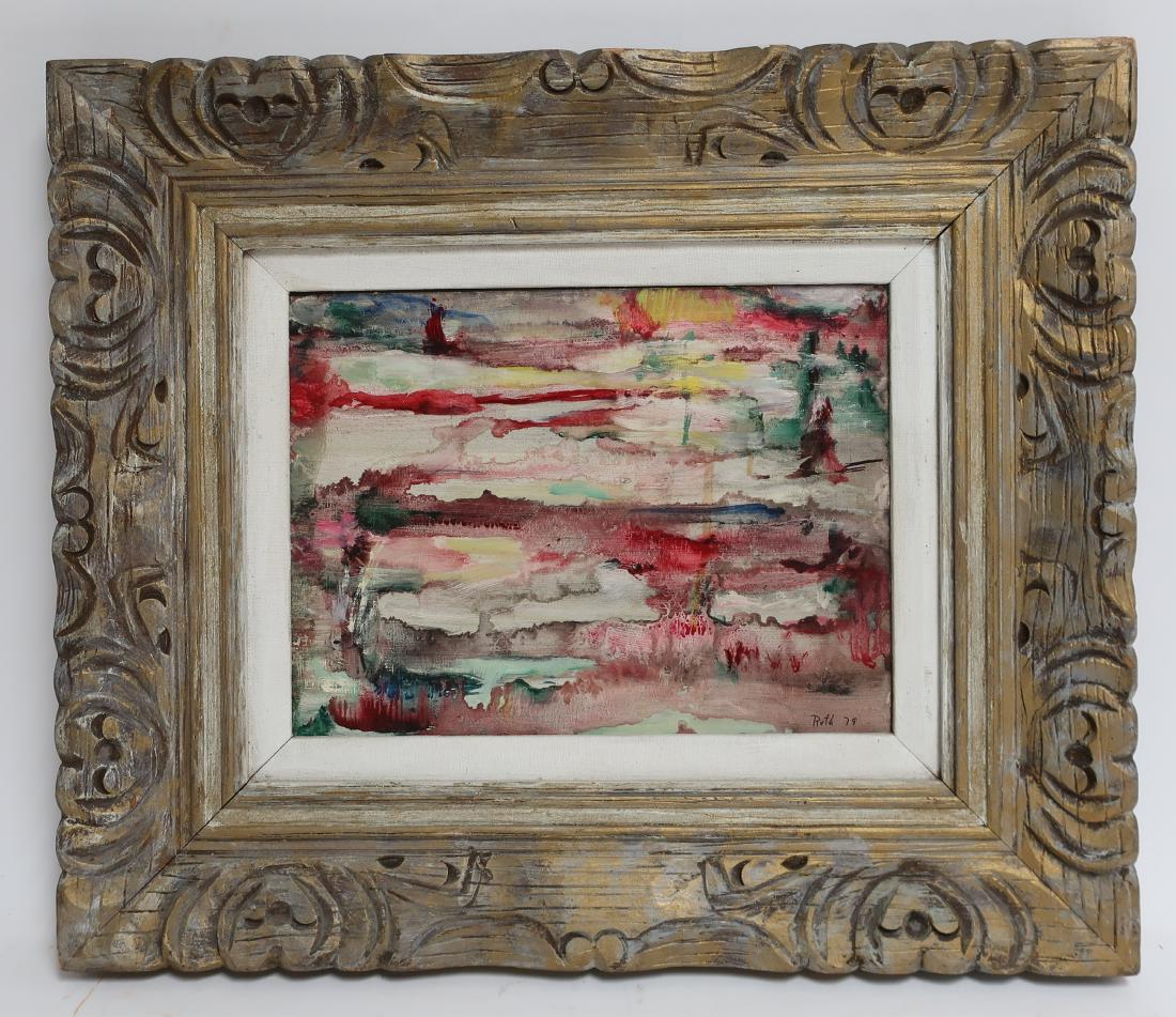 Abstract Painting on Board, signed Ruth 79': Abstract Painting on Board, signed Ruth 79' Dimensions: 17 1/2 x 20 1/2 (MSEG2329) (MM)