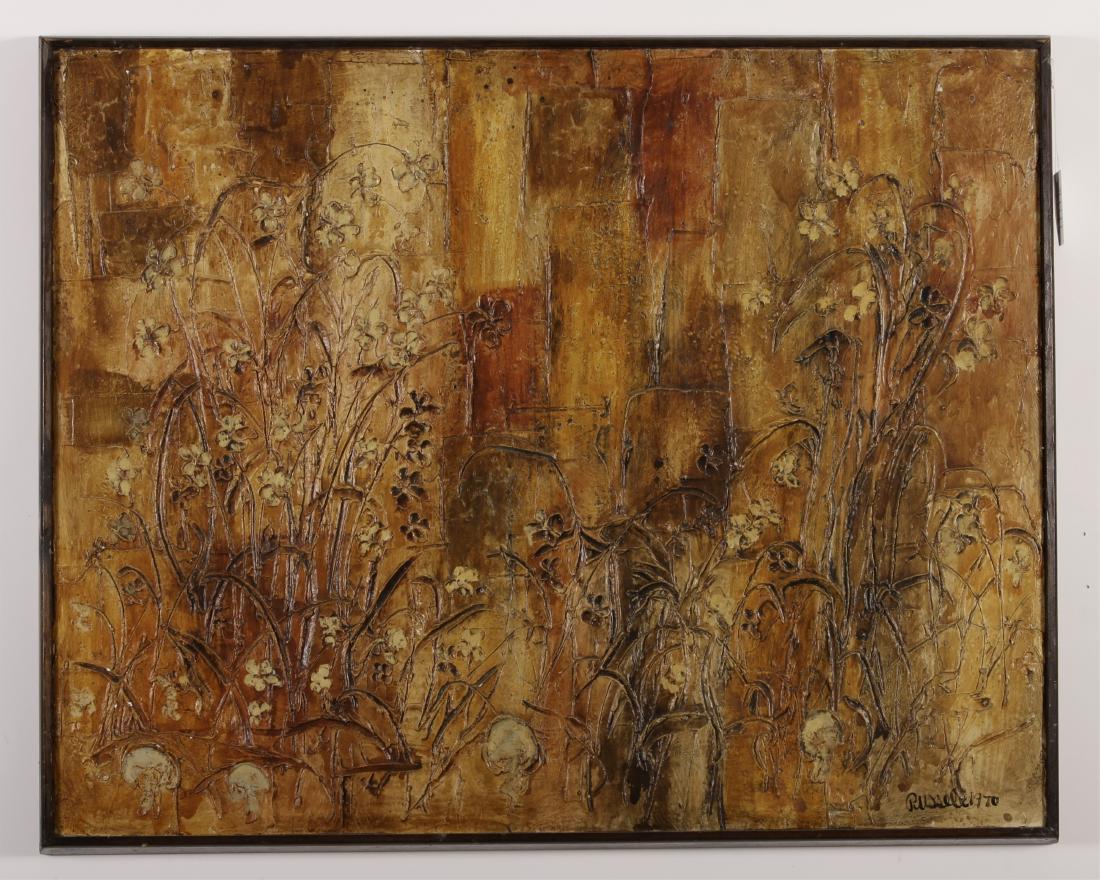 Abstract Still Life, Signed Russell, 1970, O/C (1 of 1)