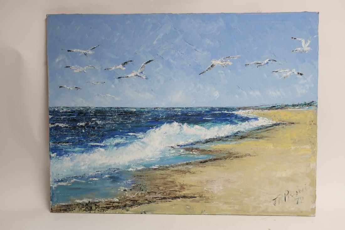 20th C., Seascape signed JR Pisani, 72' (1 of 1)
