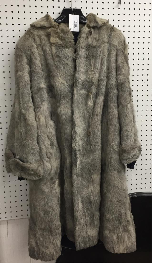 Grey Rabbit Fur Coat, 3/4 Length (1 of 2)