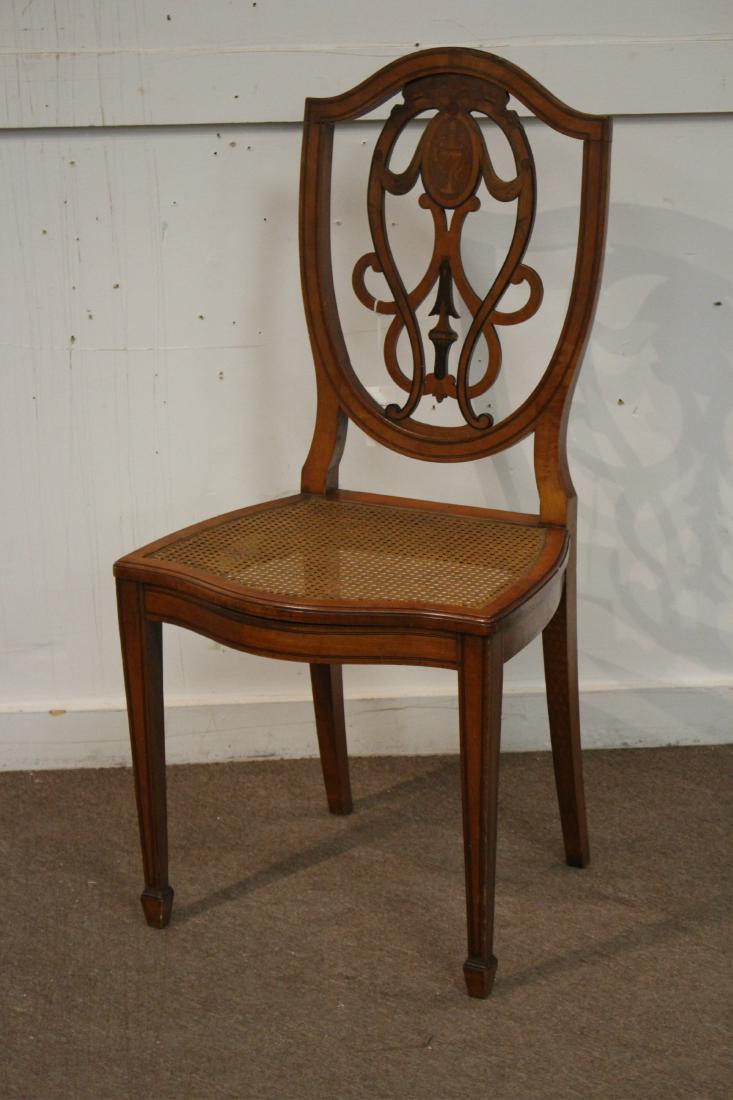 Hepplewhite Style Satinwood Side Chair (1 of 2)