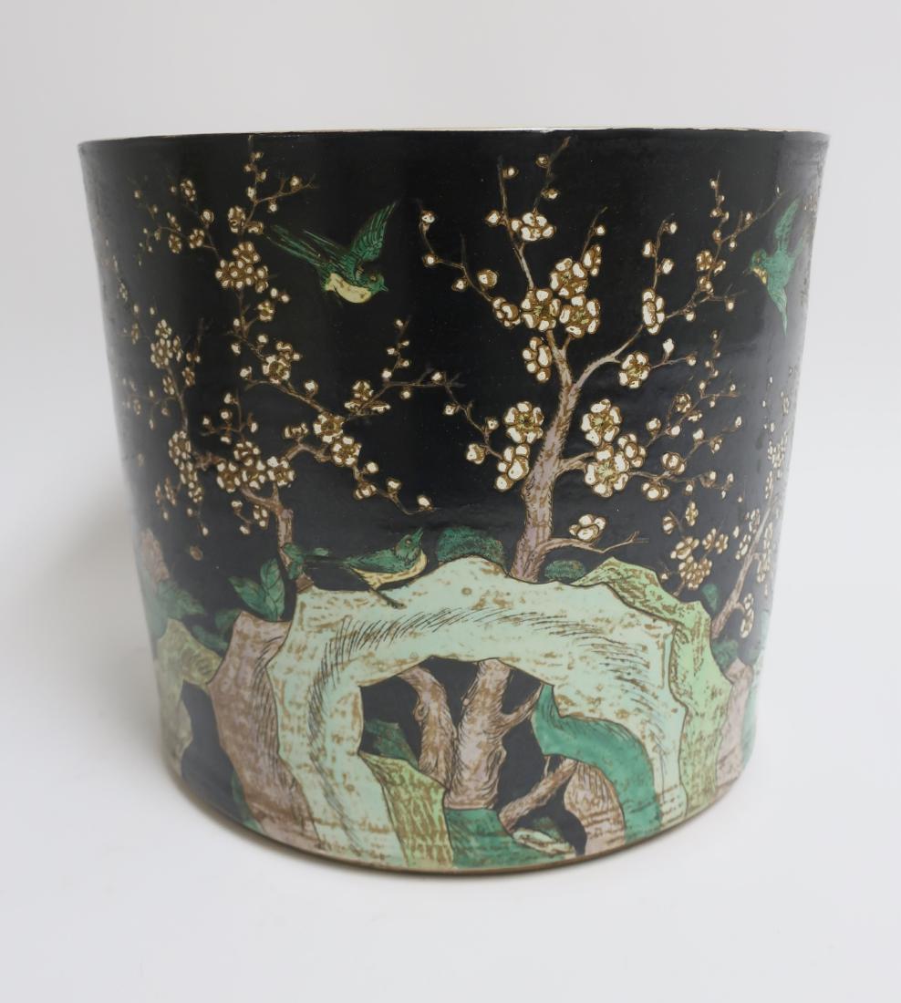 Chinese Famille Noire Porcelain Planter (1 of 4)