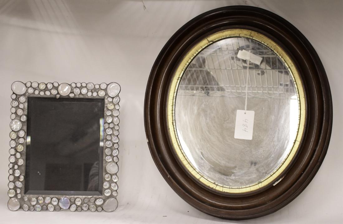 Oval Mirror and a Clear Stone Frame (1 of 2)
