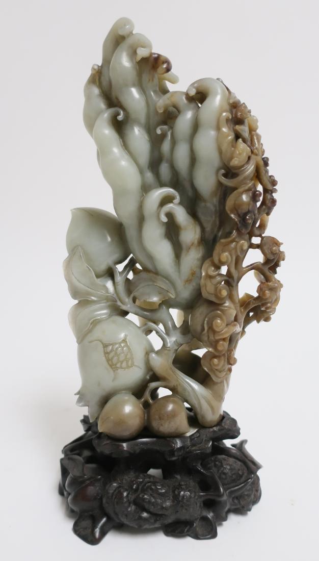 Chinese Celadon & Brown Jade Buddha's Hand (1 of 3)