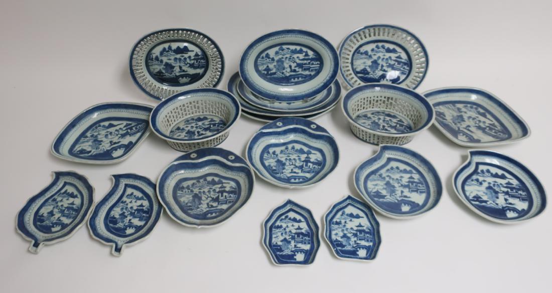 18 Canton Style Porcelain Serving Pieces (1 of 1)