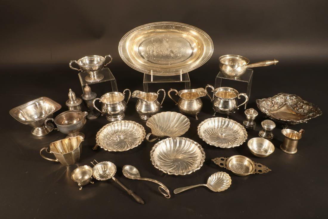 Sterling: Trays, Creams/Sugars, Bowls, Saucier etc (1 of 5)