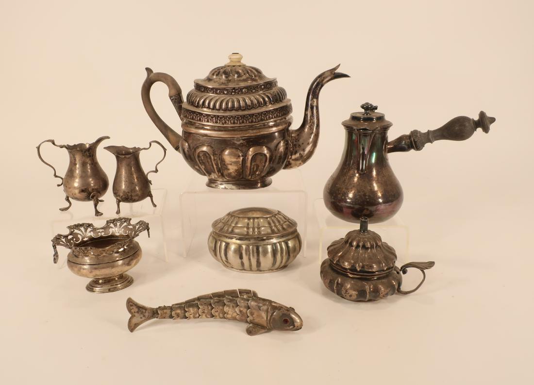 8 Silver Pcs. French 1790 Russian English & Cont'l (1 of 8)