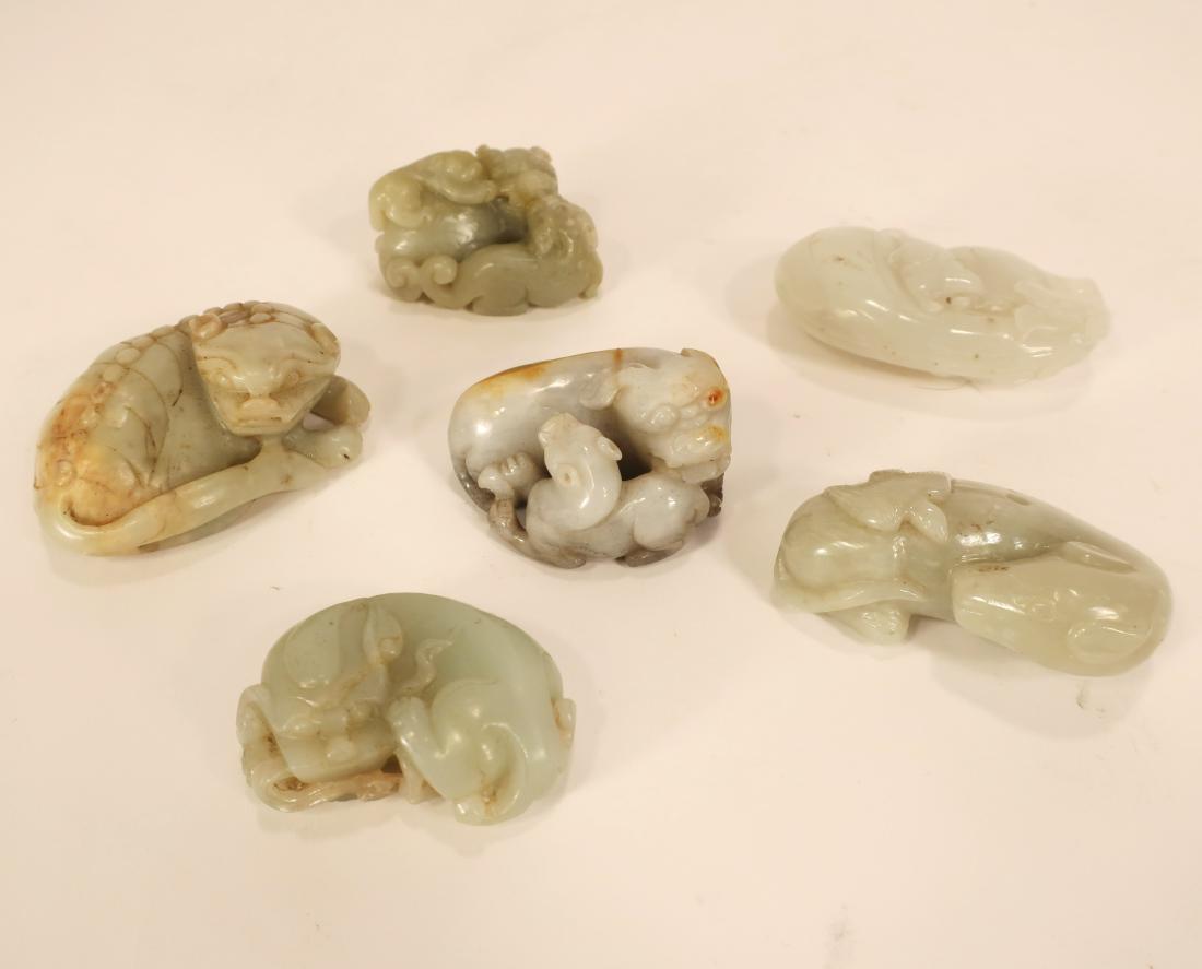 6 Chinese Jade Animal Carvings (1 of 5)