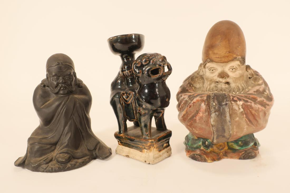 3 Chinese Pottery & Porcelain Pieces (1 of 5)