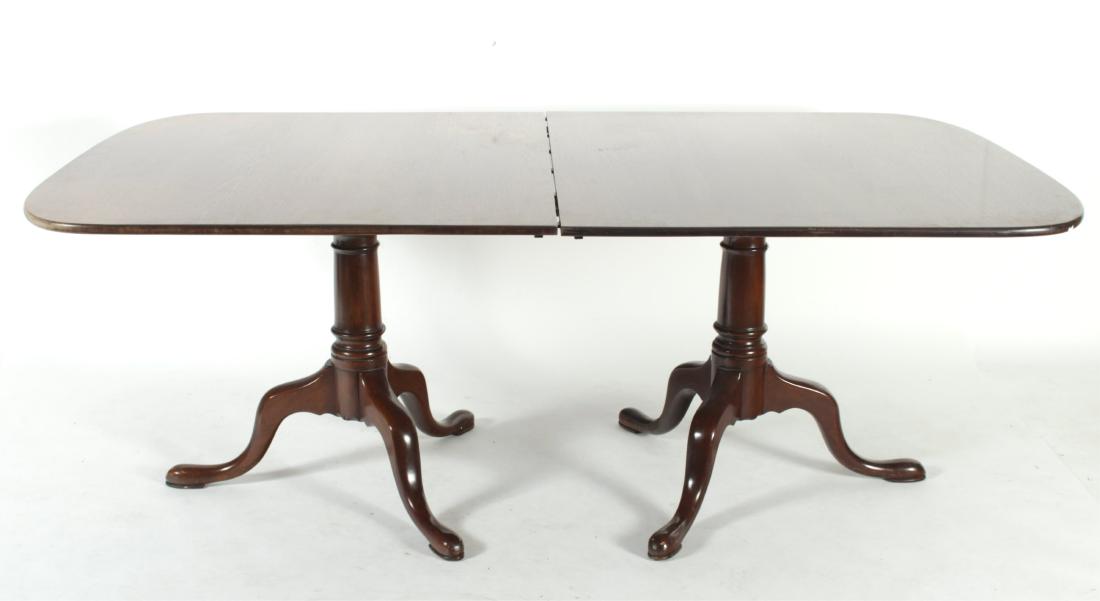 Queen Anne Style Mahogany 2-Part Dining Table (1 of 6)