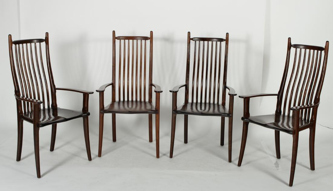 Stephen Swift - 4 Mahogany High Back Chairs (1 of 6)