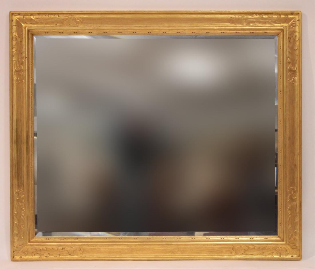 Large Giltwood and Beveled "Taos" Mirror,  20th c. (1 of 3)