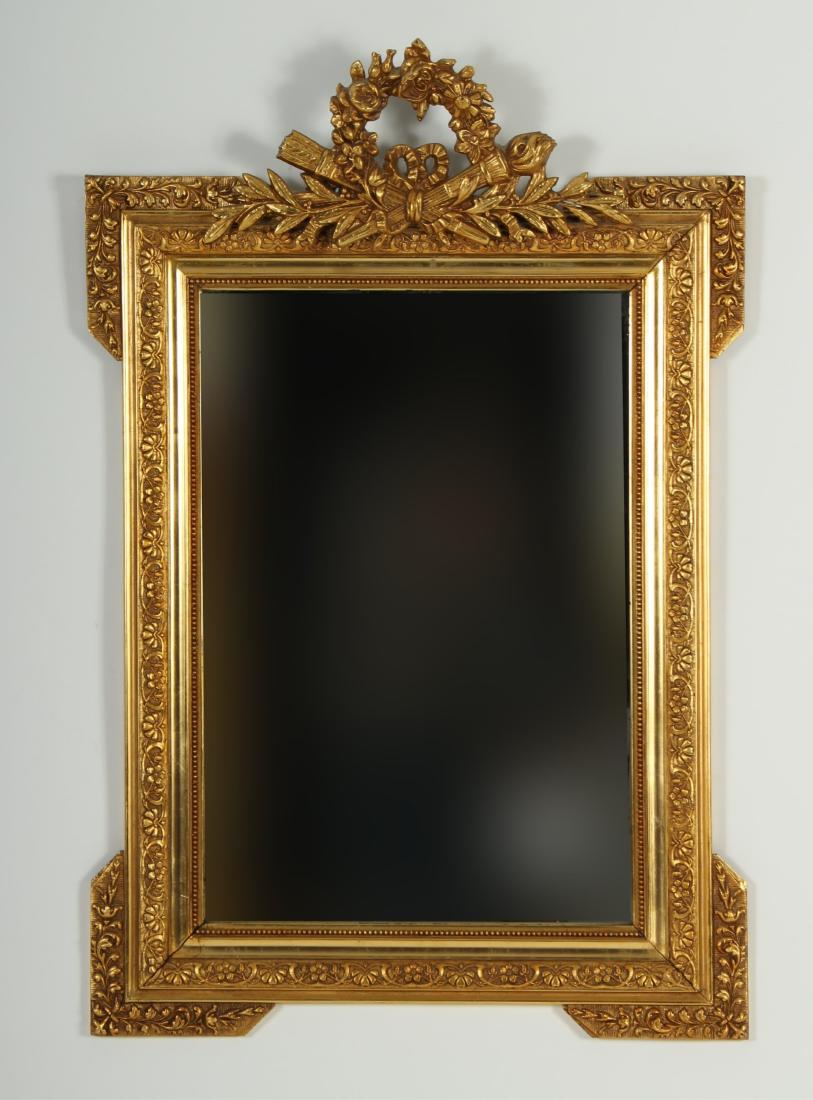 Gilt Framed Mirror, Wreath Decoration (1 of 7)