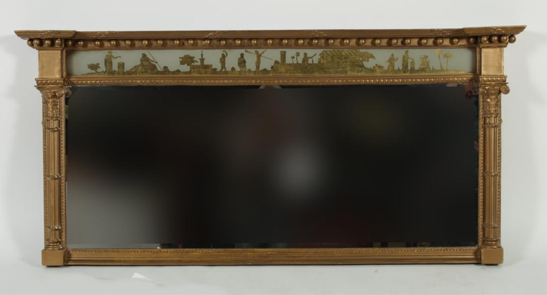 Classical Gilt Framed Over Mantel Mirror, M.19th C (1 of 5)