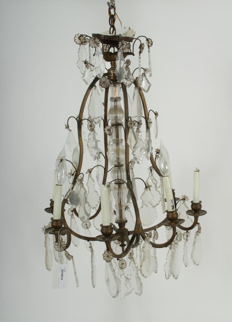 8-Light Gilt Bronze Chandelier (1 of 9)